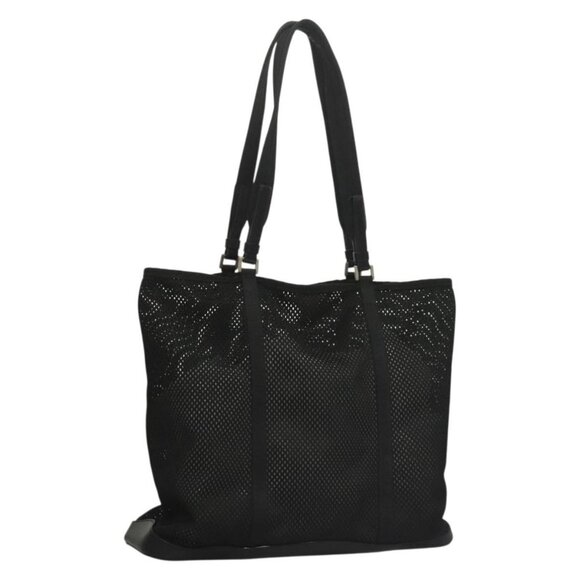 PRADA Tote Bag Nylon Black Silver Auth - Picture 7 of 15